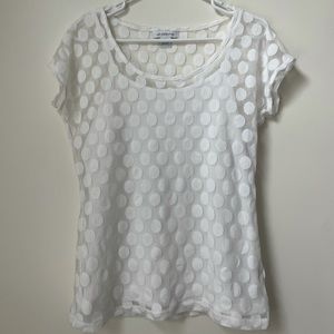SOLD || Mesh polka dot top with attached cami